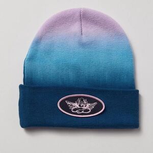 Boys Lie Blue and Purple Ombre Beanie with Logo Patch NEW with tags One Size